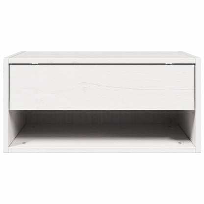 Wandbevestigde nachttafel met lade Wandgemonteerd Wit 50 x 32.5 x 24 cm