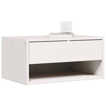 Wandbevestigde nachttafel met lade Wandgemonteerd Wit 50 x 32.5 x 24 cm