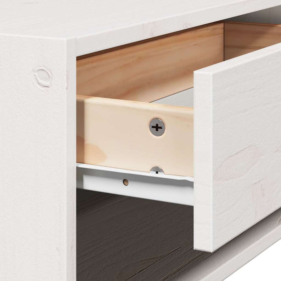 Wandbevestigde nachttafel met lade 2 pcs Wit 50 x 32.5 x 24 cm