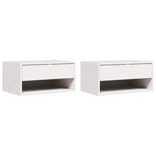 Wandbevestigde nachttafel met lade 2 pcs Wit 50 x 32.5 x 24 cm