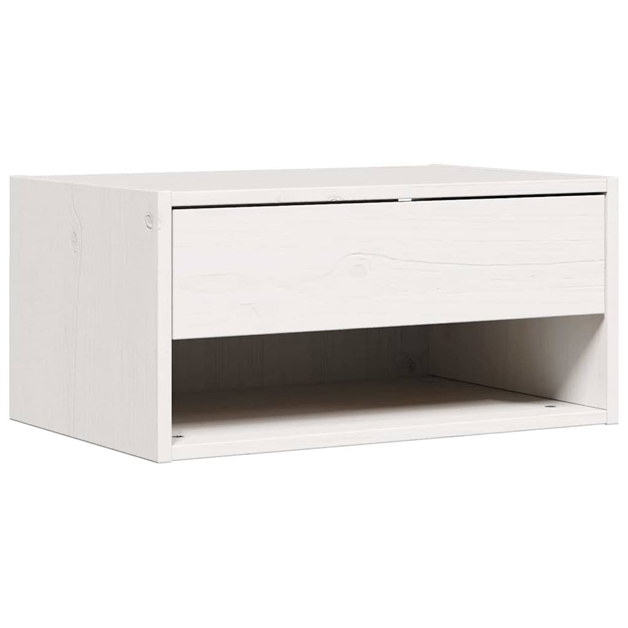 Wandbevestigde nachttafel met lade 2 pcs Wit 50 x 32.5 x 24 cm