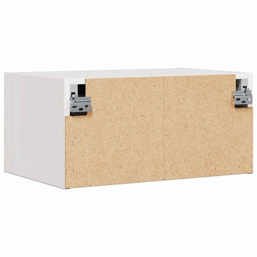 Wandbevestigde nachttafel met lade 2 pcs Wit 50 x 32.5 x 24 cm