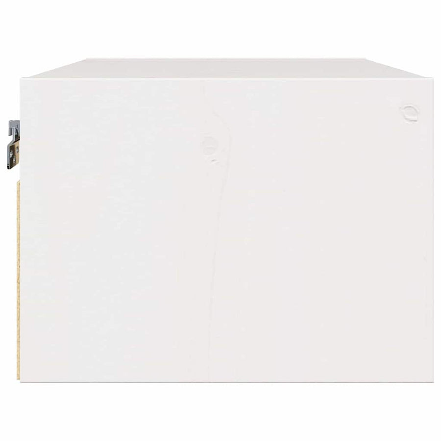 Wandbevestigde nachttafel met lade 2 pcs Wit 50 x 32.5 x 24 cm