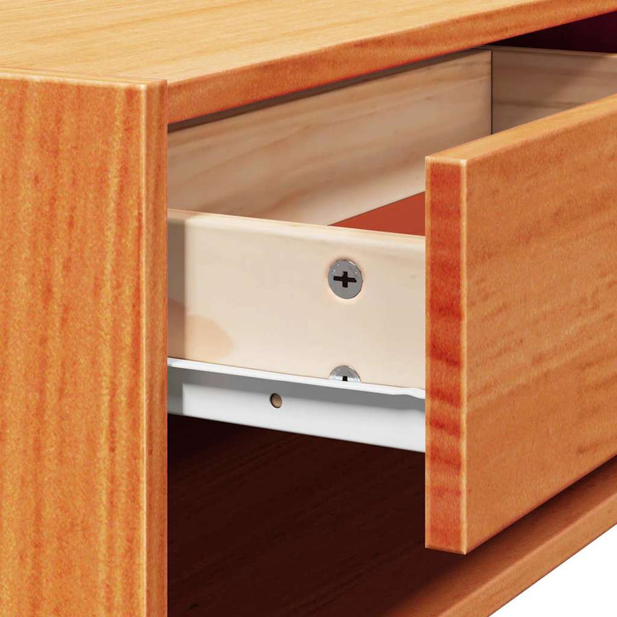 Wandbevestigde nachttafel met lade Wasbruin 50 x 32.5 x 24 cm