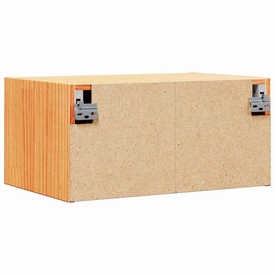 Wandbevestigde nachttafel met lade Wasbruin 50 x 32.5 x 24 cm