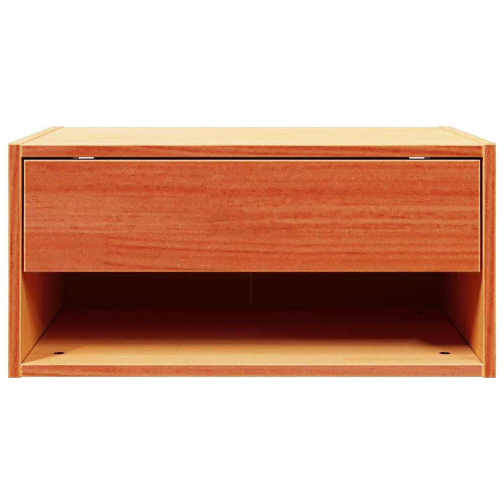 Wandbevestigde nachttafel met lade Wasbruin 50 x 32.5 x 24 cm