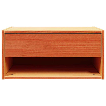 Wandbevestigde nachttafel met lade Wasbruin 50 x 32.5 x 24 cm