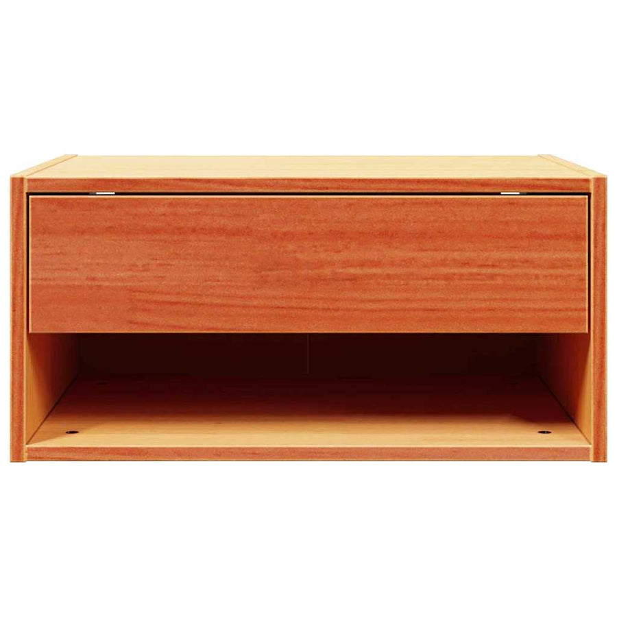 Wandbevestigde nachttafel met lade Wasbruin 50 x 32.5 x 24 cm