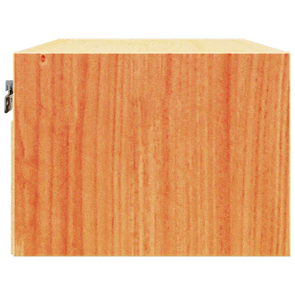 Wandbevestigde nachttafel met lade Wasbruin 50 x 32.5 x 24 cm