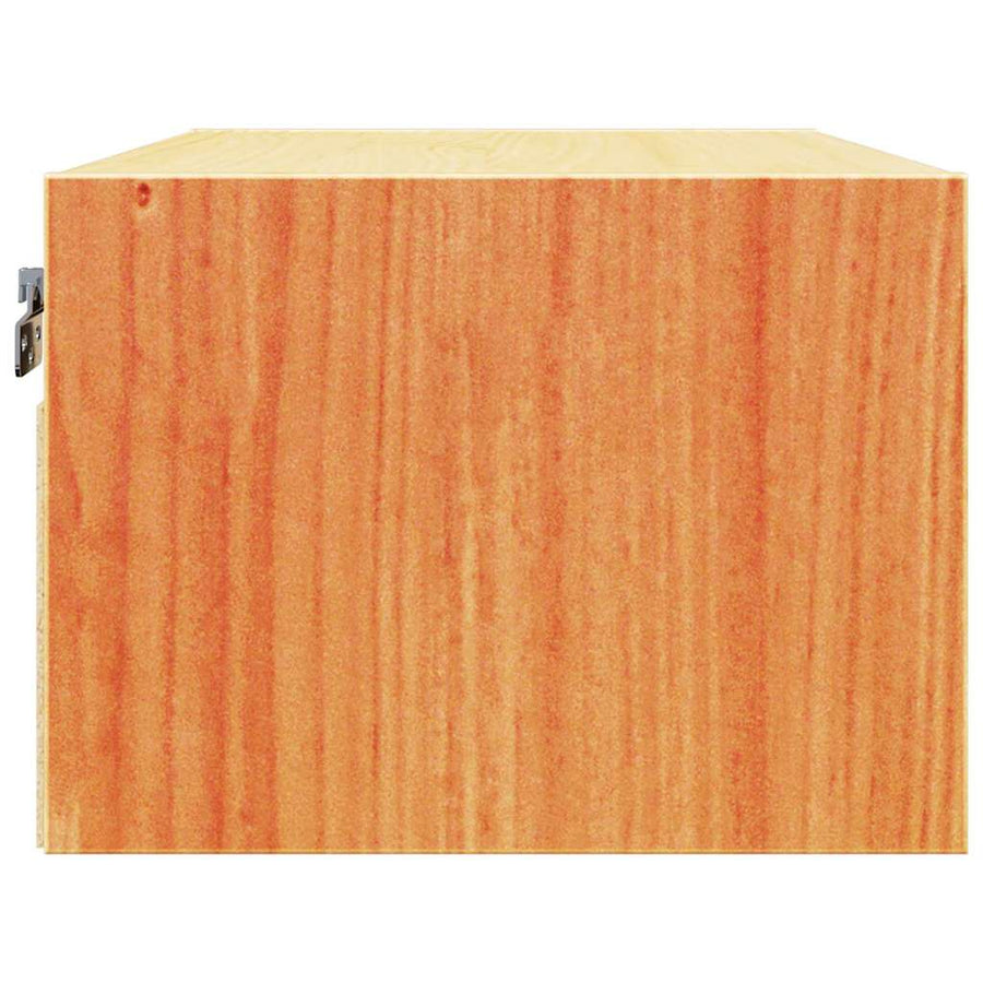 Wandbevestigde nachttafel met lade Wasbruin 50 x 32.5 x 24 cm