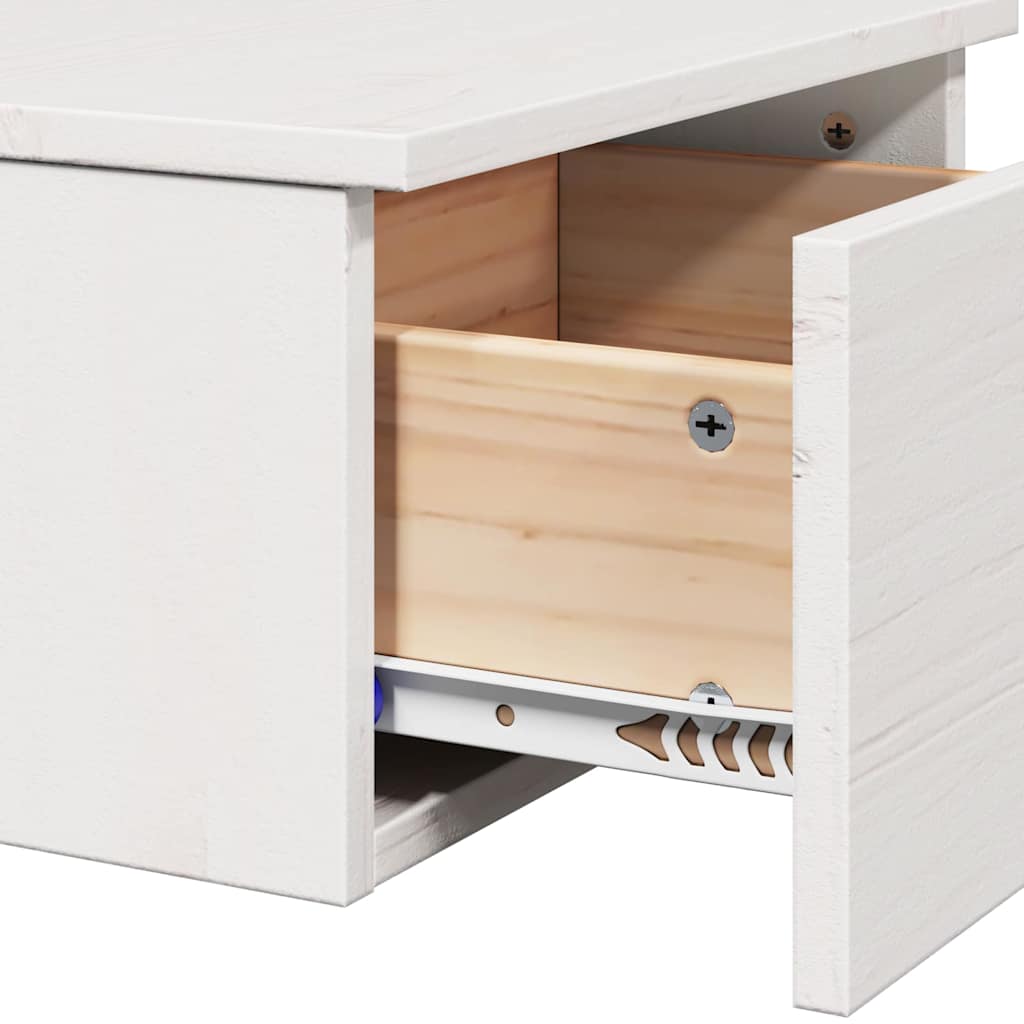 Wandbevestigde nachttafel met lade Wandgemonteerd Wit 37 x 35 x 18,5 cm