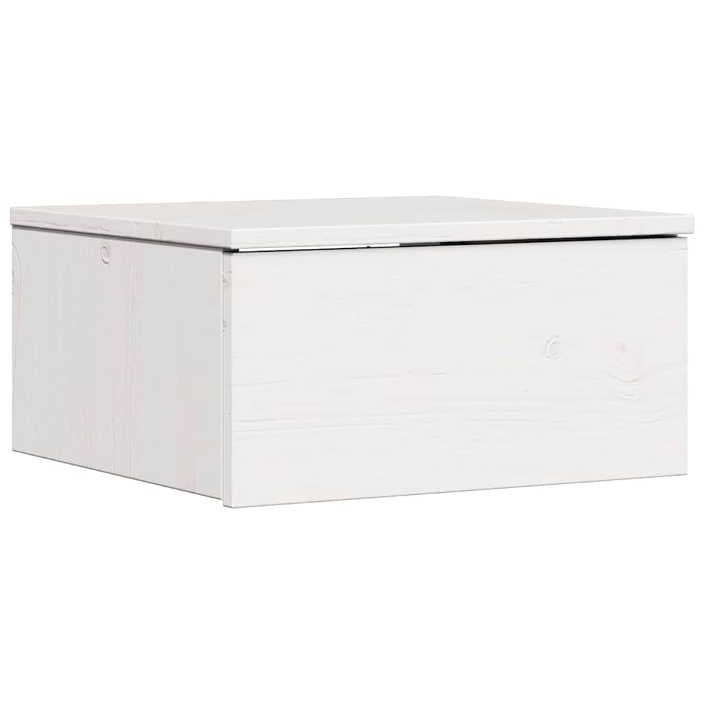 Wandbevestigde nachttafel met lade Wandgemonteerd Wit 37 x 35 x 18,5 cm