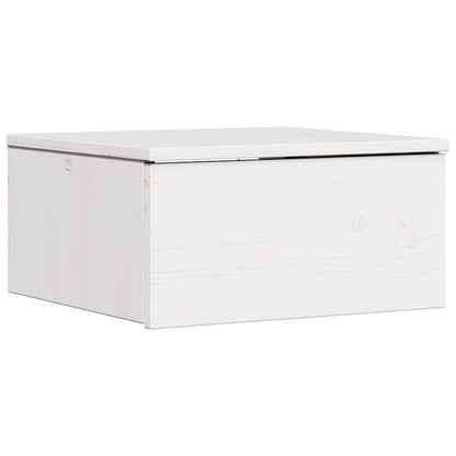 Wandbevestigde nachttafel met lade Wandgemonteerd Wit 37 x 35 x 18,5 cm