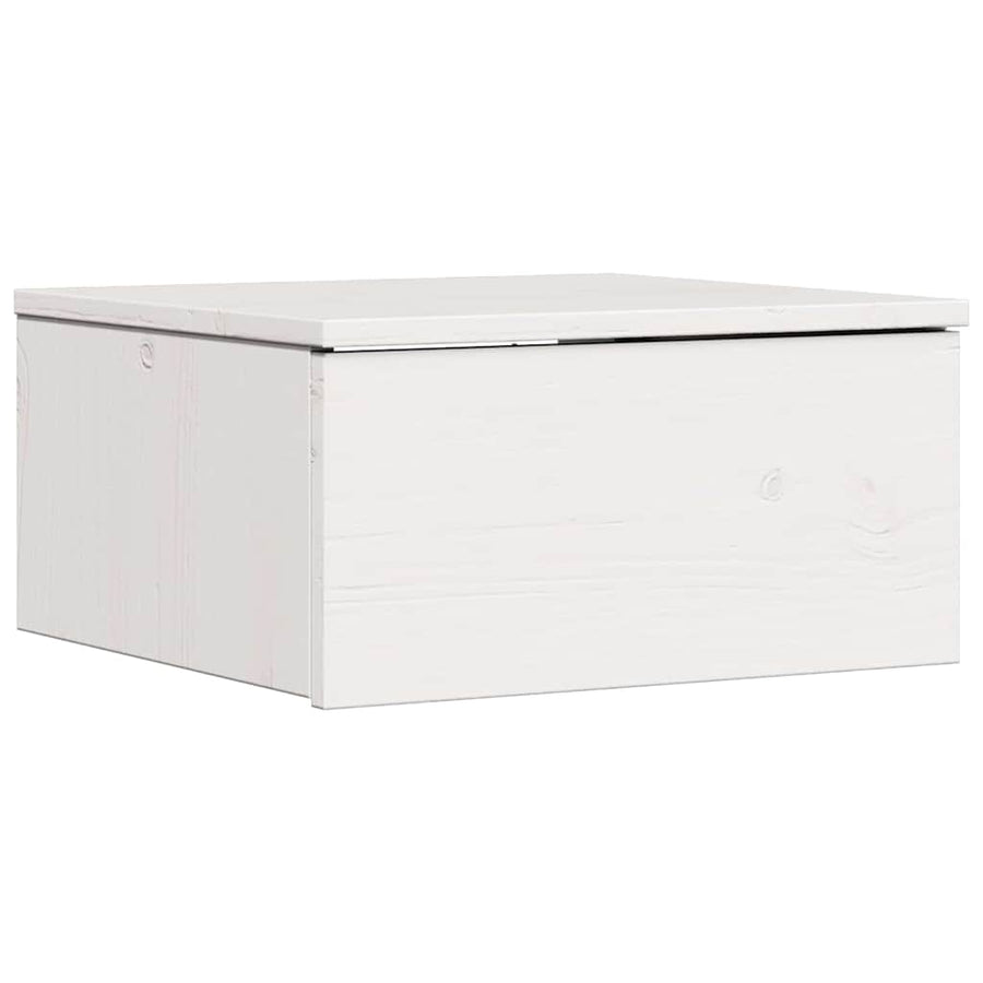 Wandbevestigde nachttafel met lade Wandgemonteerd Wit 37 x 35 x 18,5 cm