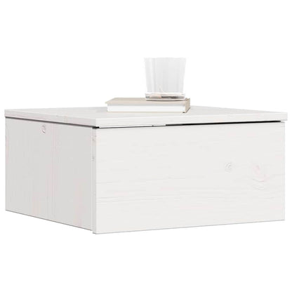Wandbevestigde nachttafel met lade Wandgemonteerd Wit 37 x 35 x 18,5 cm
