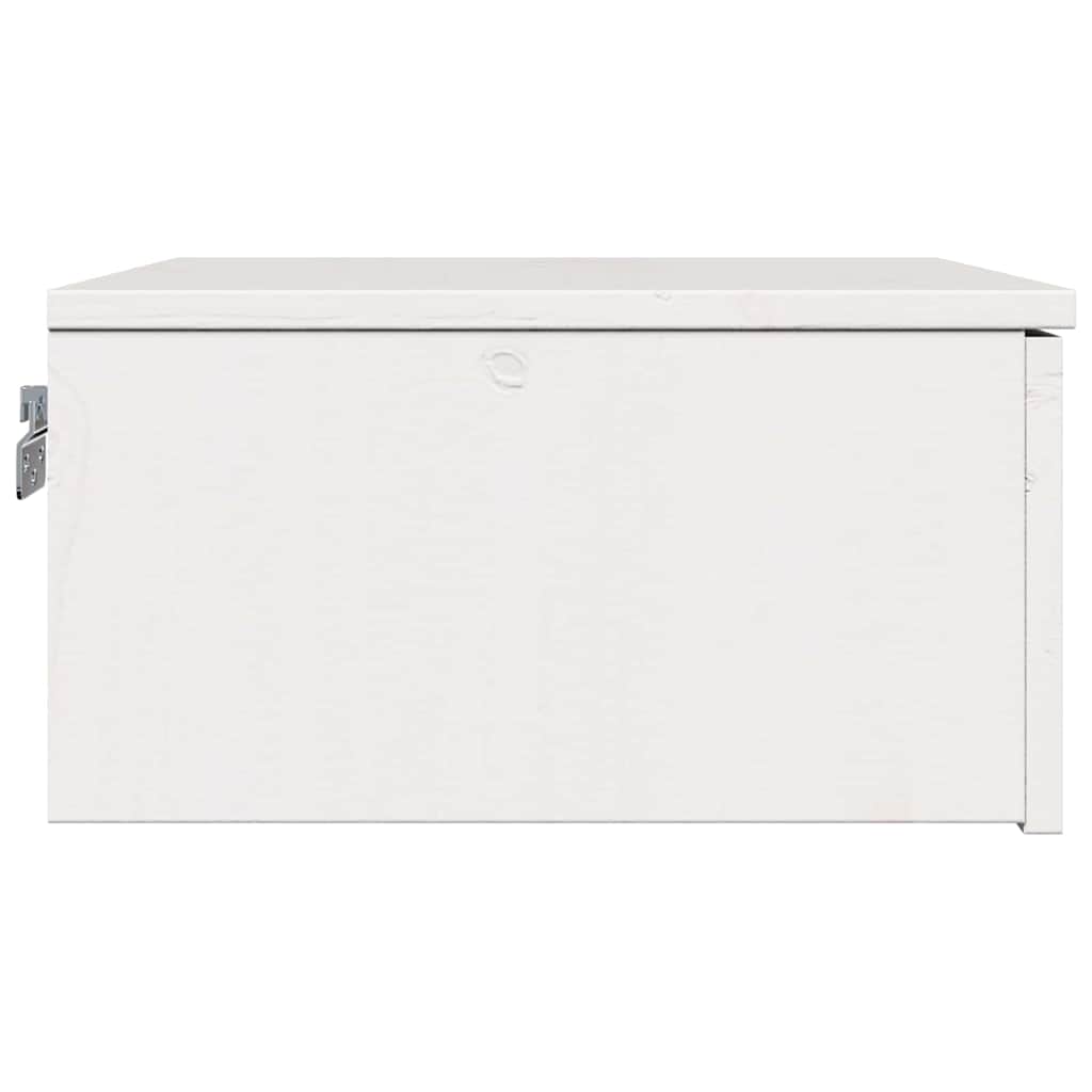 Wandbevestigde nachttafel met lade Wandgemonteerd Wit 37 x 35 x 18,5 cm