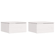 Wandbevestigde nachttafel met lade 2 pcs Wit 37 x 35 x 18,5 cm