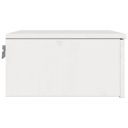 Wandbevestigde nachttafel met lade 2 pcs Wit 37 x 35 x 18,5 cm