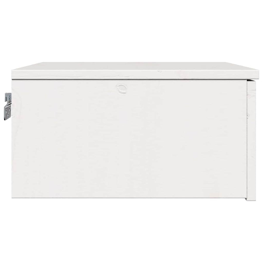 Wandbevestigde nachttafel met lade 2 pcs Wit 37 x 35 x 18,5 cm