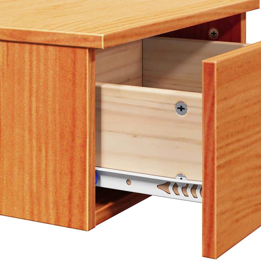Wandbevestigde nachttafel met lade Wasbruin 37 x 35 x 18,5 cm