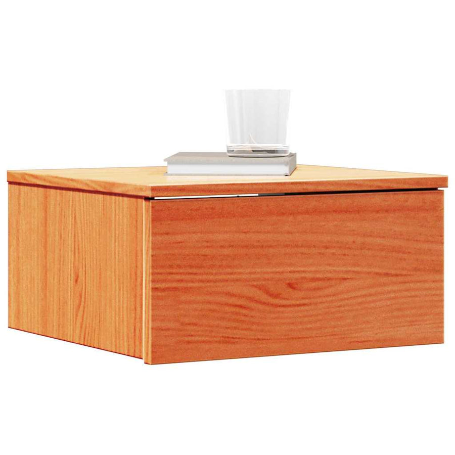 Wandbevestigde nachttafel met lade Wasbruin 37 x 35 x 18,5 cm