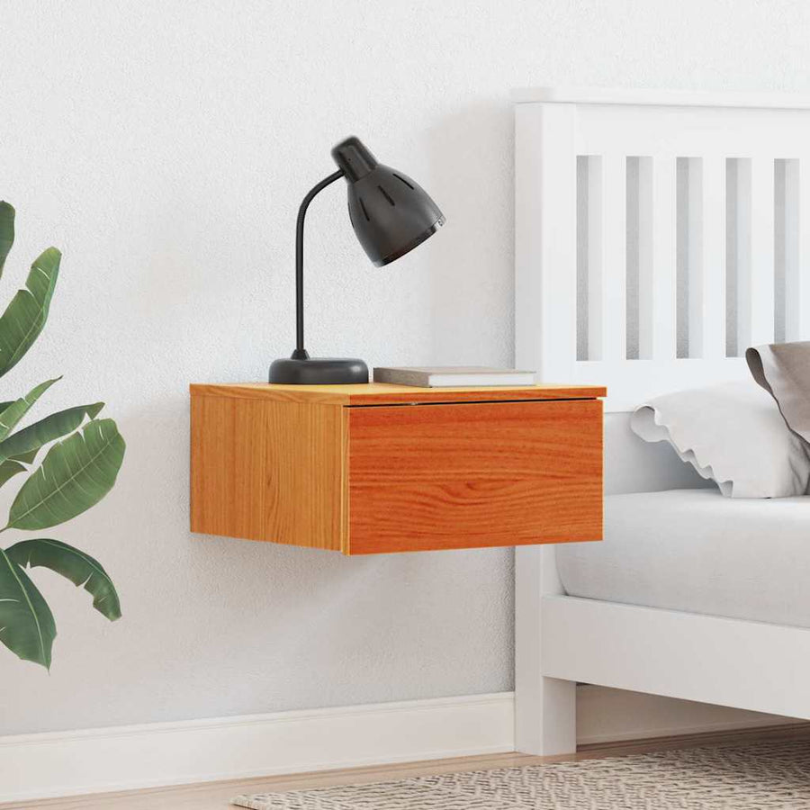 Wandbevestigde nachttafel 2 pcs Wasbruin 37 x 35 x 18,5 cm