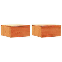 Wandbevestigde nachttafel 2 pcs Wasbruin 37 x 35 x 18,5 cm