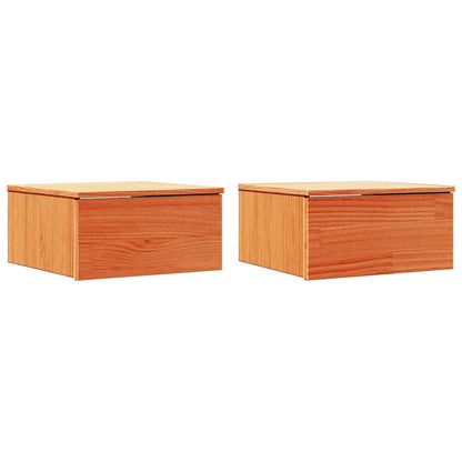 Wandbevestigde nachttafel 2 pcs Wasbruin 37 x 35 x 18,5 cm