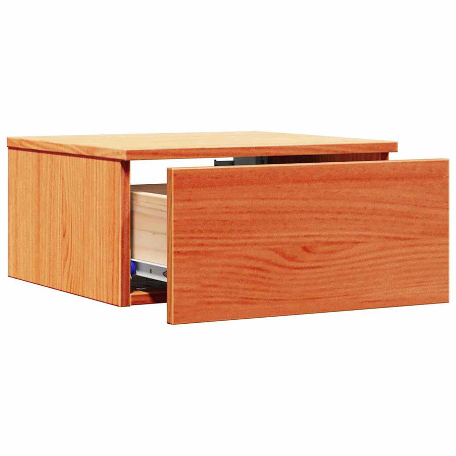 Wandbevestigde nachttafel 2 pcs Wasbruin 37 x 35 x 18,5 cm