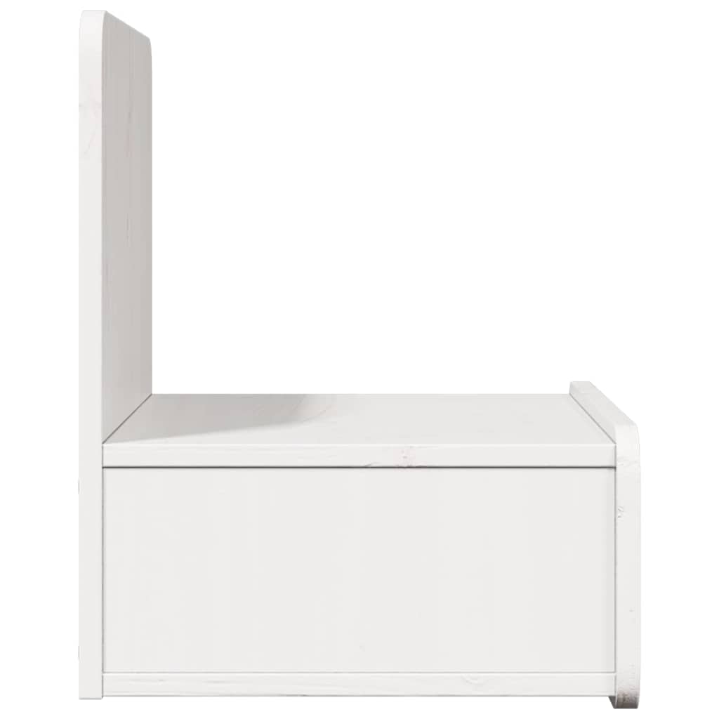 Wandbevestigde nachttafel met lade Wandgemonteerd Wit 44 x 32.5 x 40 cm