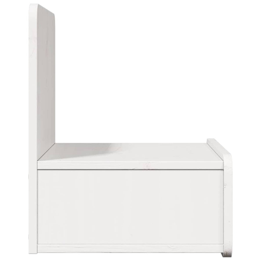 Wandbevestigde nachttafel met lade Wandgemonteerd Wit 44 x 32.5 x 40 cm