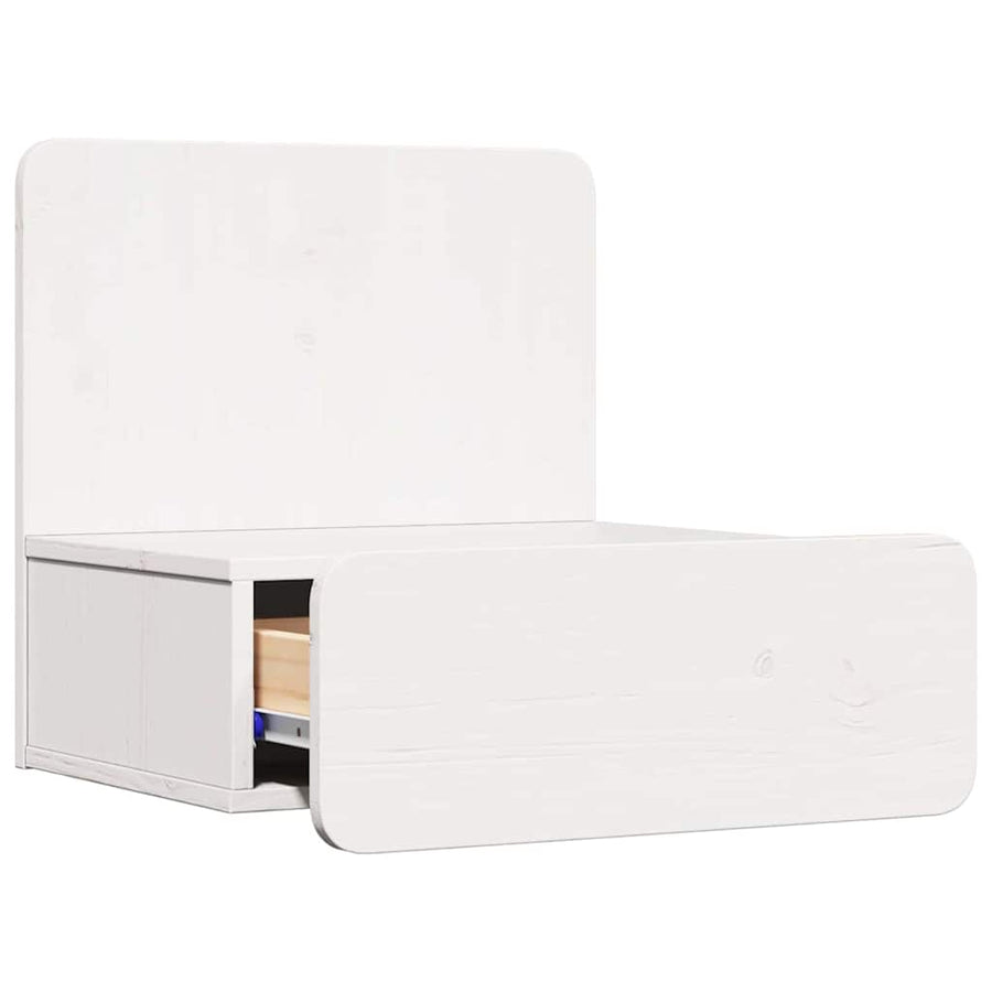 Wandbevestigde nachttafel met lade 2 pcs Wit 44 x 32.5 x 40 cm