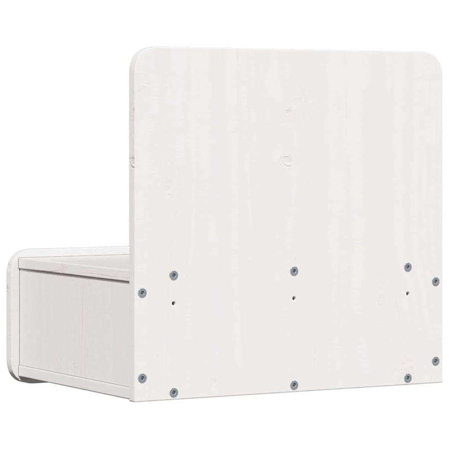 Wandbevestigde nachttafel met lade 2 pcs Wit 44 x 32.5 x 40 cm