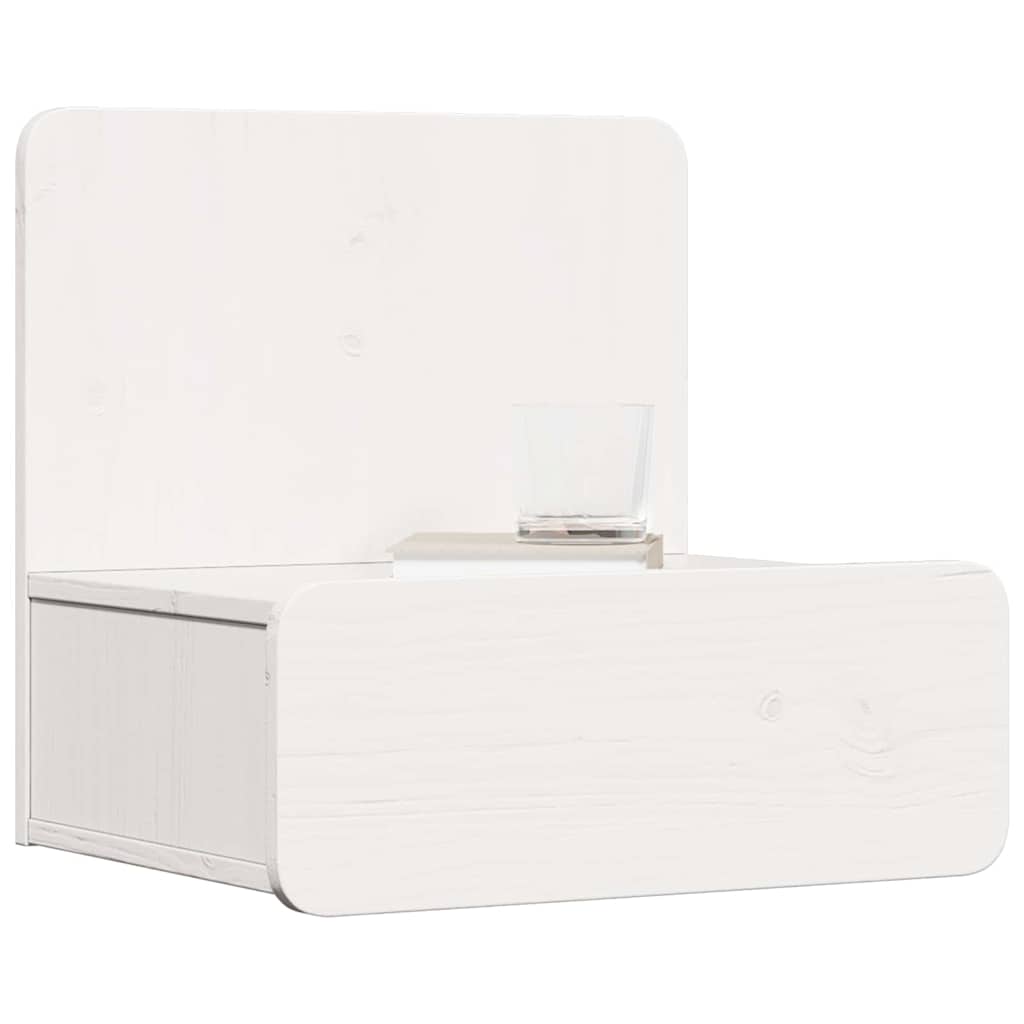 Wandbevestigde nachttafel met lade 2 pcs Wit 44 x 32.5 x 40 cm