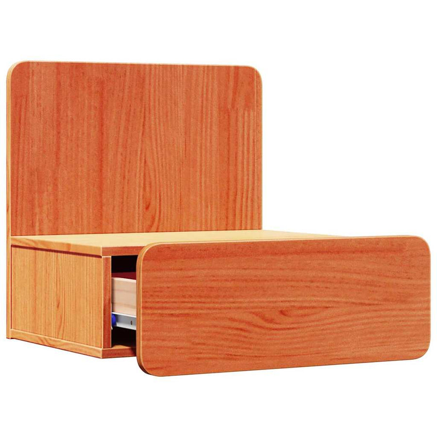 Wandbevestigde nachttafel met lade Wasbruin 44 x 32.5 x 40 cm