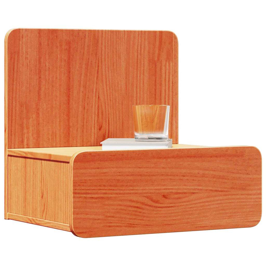 Wandbevestigde nachttafel met lade Wasbruin 44 x 32.5 x 40 cm