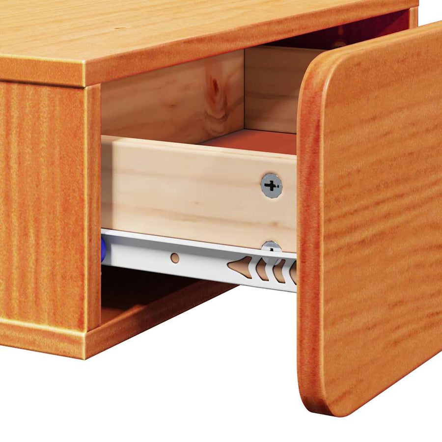 Wandbevestigde nachttafel 2 pcs Wasbruin 44 x 32.5 x 40 cm