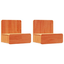 Wandbevestigde nachttafel 2 pcs Wasbruin 44 x 32.5 x 40 cm
