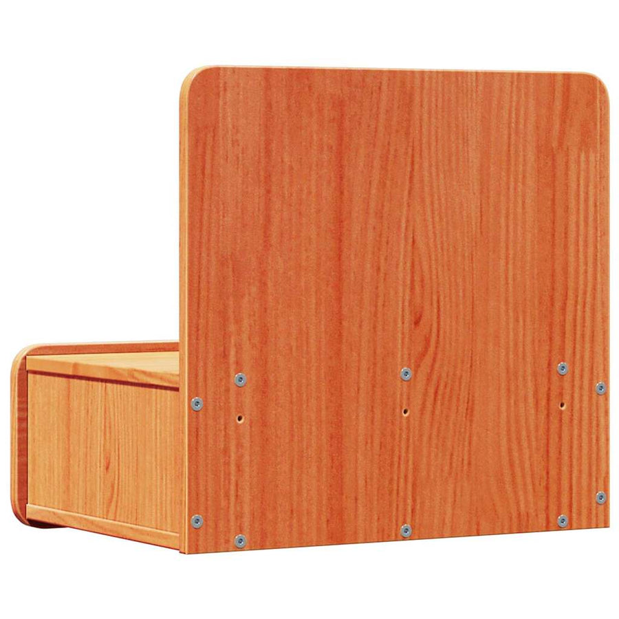 Wandbevestigde nachttafel 2 pcs Wasbruin 44 x 32.5 x 40 cm