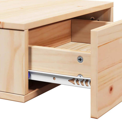 Wandbevestigde nachttafel met lade Bruin 42 x 32,5 x 40 cm