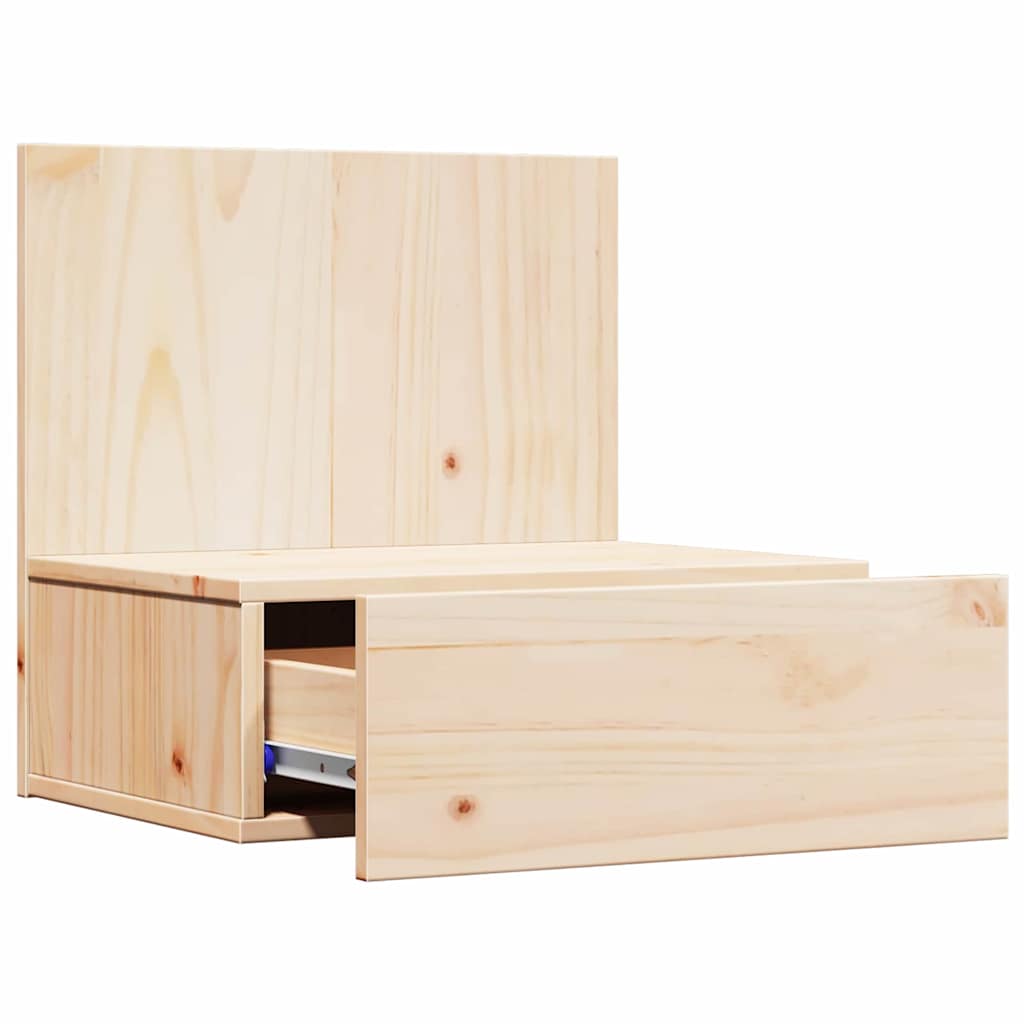 Wandbevestigde nachttafel met lade Bruin 42 x 32,5 x 40 cm