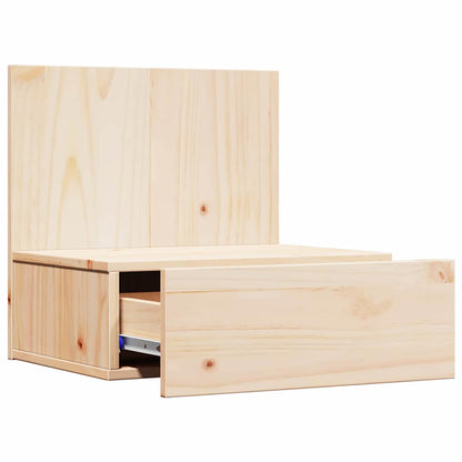 Wandbevestigde nachttafel met lade Bruin 42 x 32,5 x 40 cm