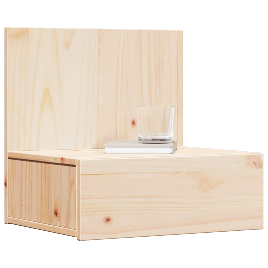 Wandbevestigde nachttafel met lade Bruin 42 x 32,5 x 40 cm