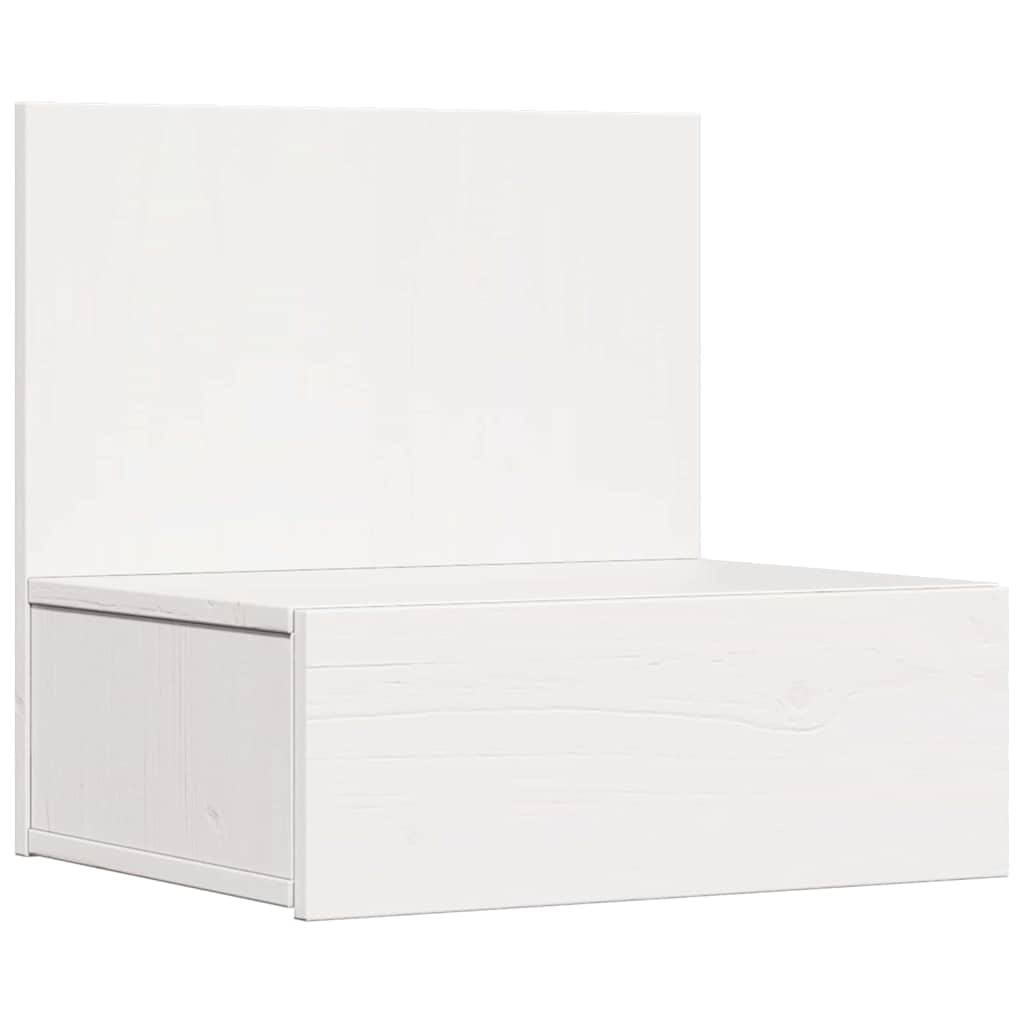 Wandbevestigde nachttafel met lade Wandgemonteerd Wit 42 x 32,5 x 40 cm