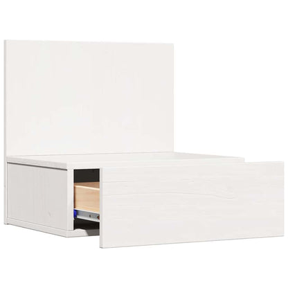 Wandbevestigde nachttafel met lade Wandgemonteerd Wit 42 x 32,5 x 40 cm
