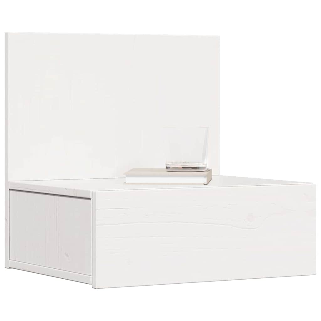 Wandbevestigde nachttafel met lade Wandgemonteerd Wit 42 x 32,5 x 40 cm