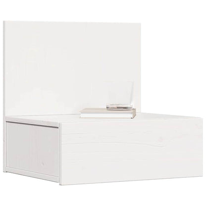 Wandbevestigde nachttafel met lade Wandgemonteerd Wit 42 x 32,5 x 40 cm