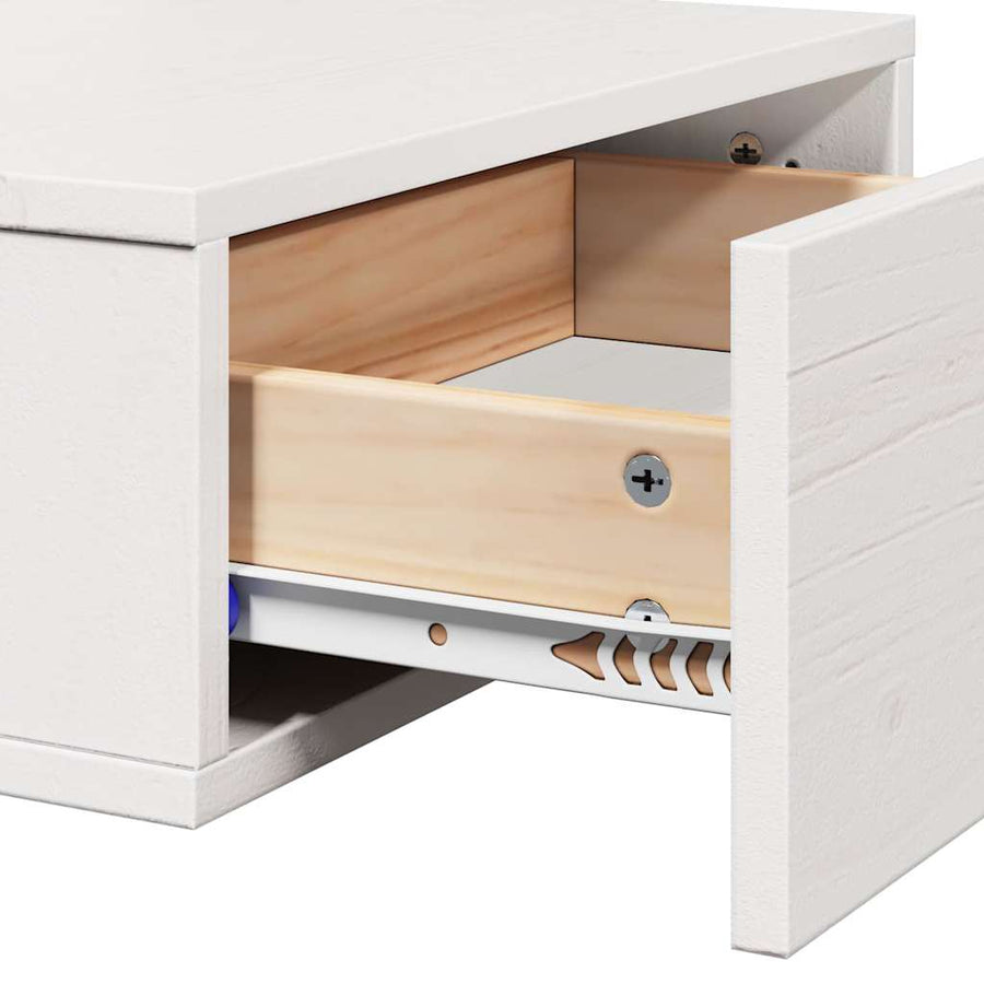 Wandbevestigde nachttafel met lade 2 pcs Wit 42 x 32,5 x 40 cm