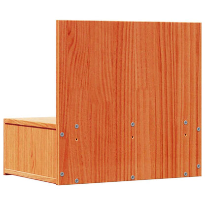 Wandbevestigde nachttafel met lade Wasbruin 42 x 32,5 x 40 cm