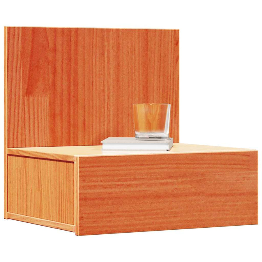 Wandbevestigde nachttafel met lade Wasbruin 42 x 32,5 x 40 cm